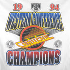 NHL (Softwear) - Vancouver Canucks Western Conference Champions T-Shirt 1994 X-Large Vintage Retro Hockey