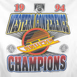 NHL (Softwear) - Vancouver Canucks Western Conference Champions T-Shirt 1994 X-Large Vintage Retro Hockey