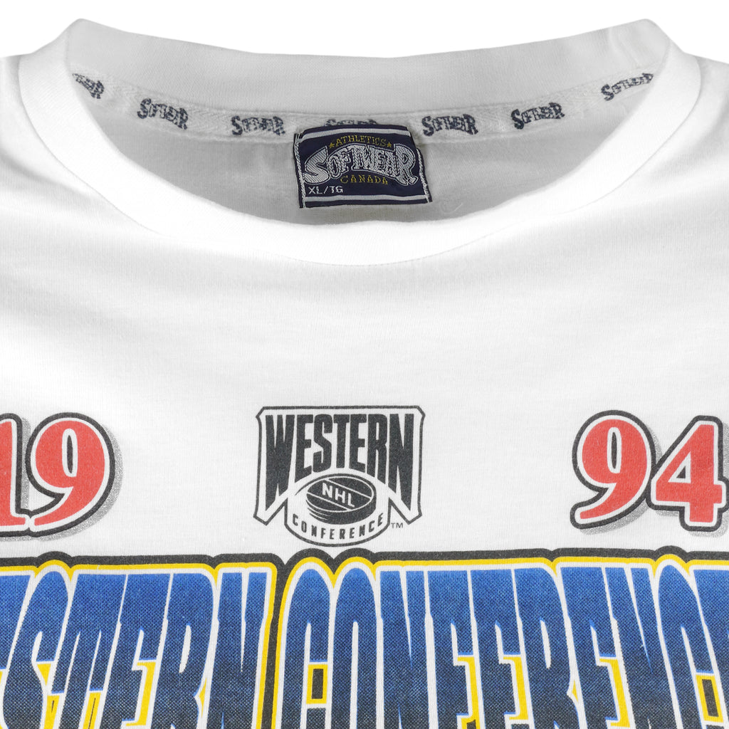 NHL (Softwear) - Vancouver Canucks Western Conference Champions T-Shirt 1994 X-Large Vintage Retro Hockey