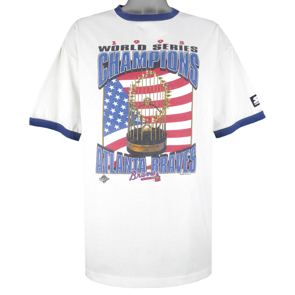 Starter - Atlanta Braves World Series Champions T-Shirt 1995 X-Large vintage Retro Baseball