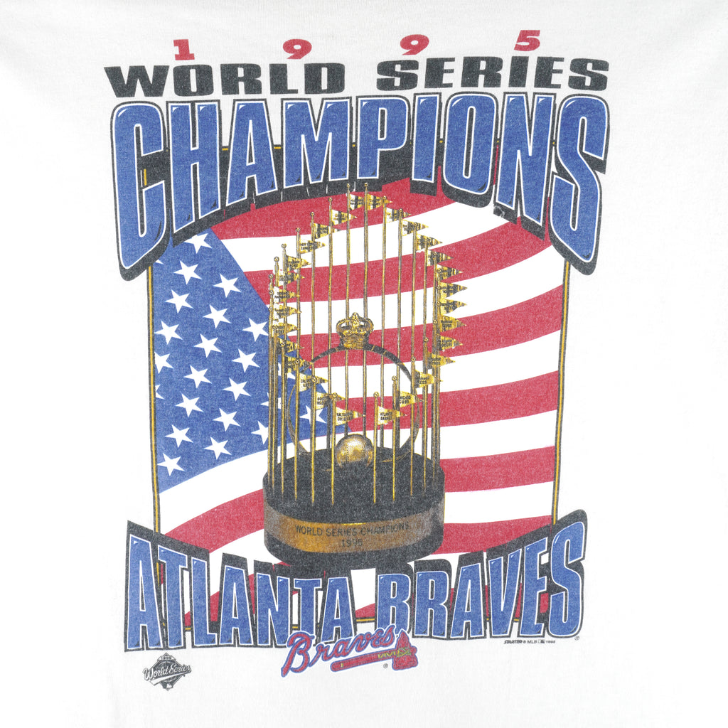 Starter - Atlanta Braves World Series Champions T-Shirt 1995 X-Large vintage Retro Baseball