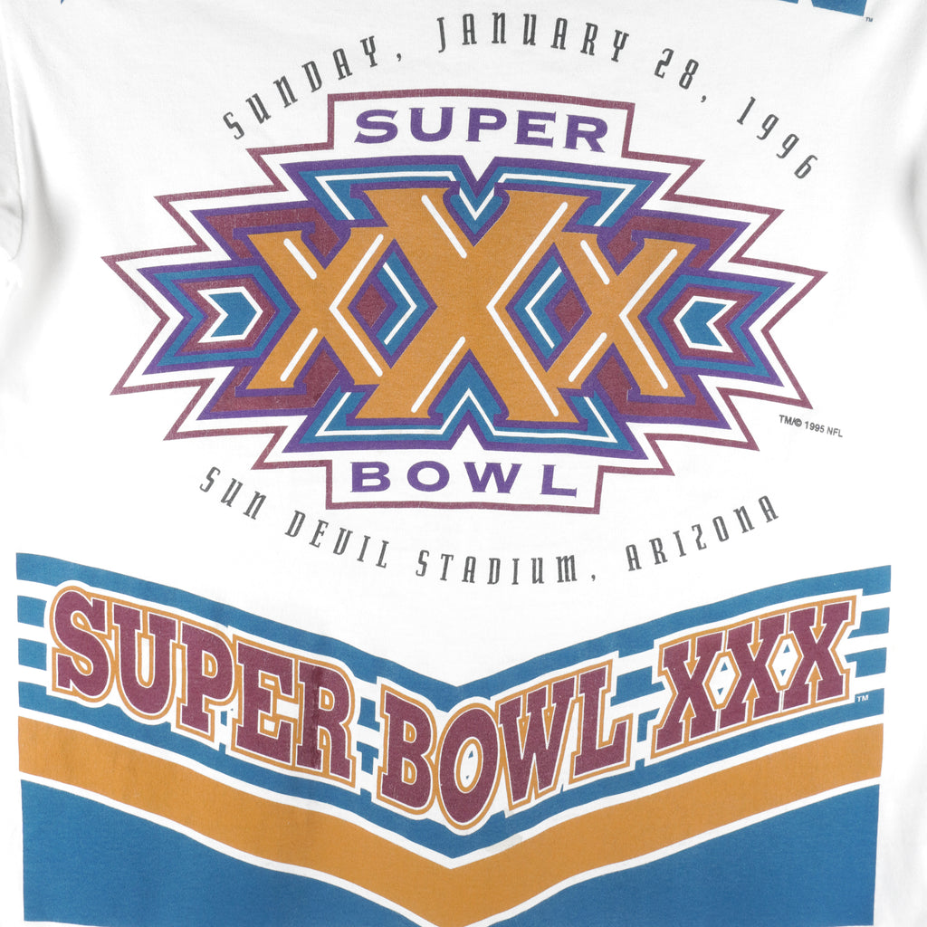 NFL - Super Bowl 30th Sun Devil Stadium Arizona T-Shirt 1996 Large