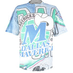 NBA (Magic Johnson T's) - Dallas Mavericks All Over Print 1990s Large