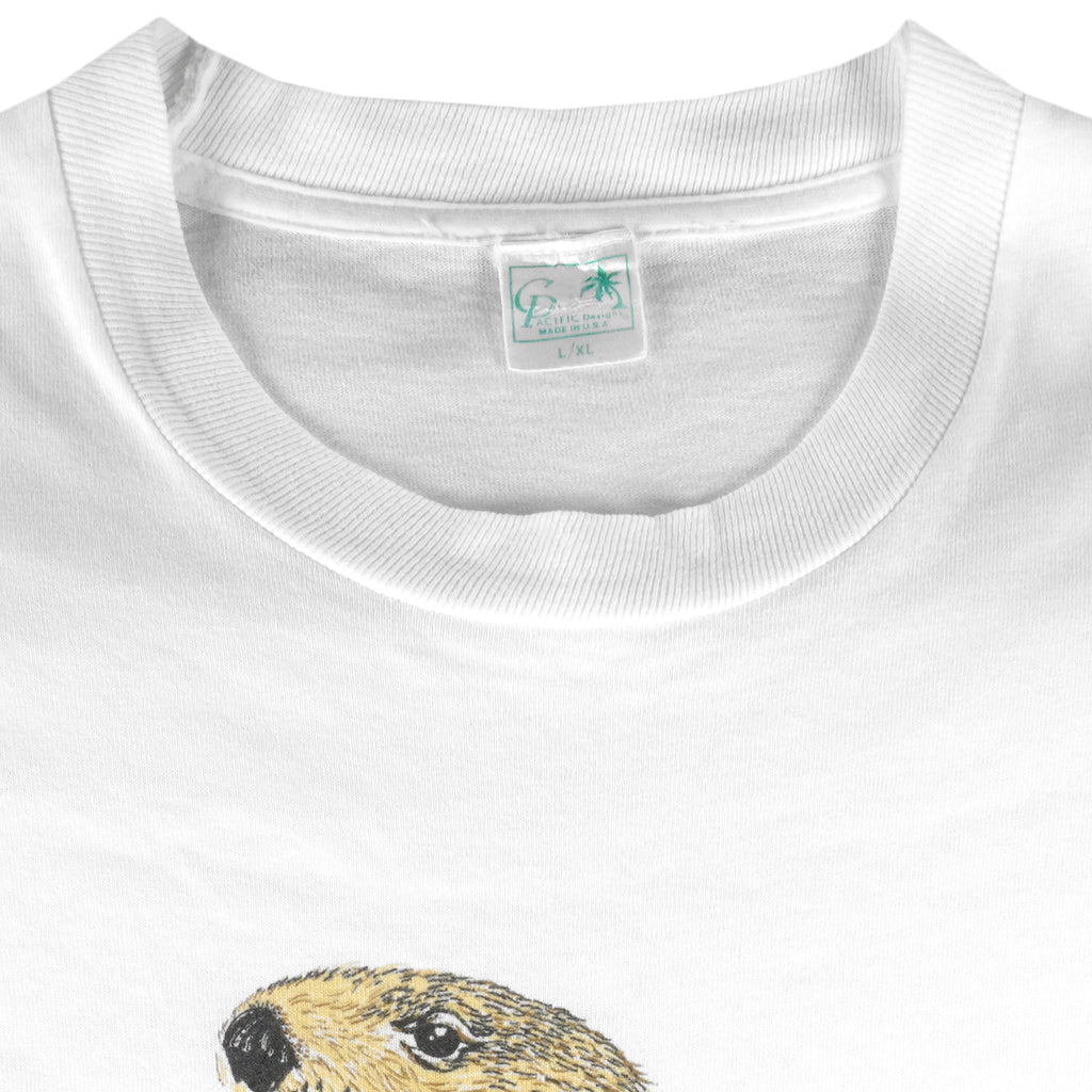 Vintage (Habitat) - Otters Alaska Animal Print T-Shirt 1990s X-Large Vintage Retro