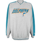 NFL (Lee) - Miami Dolphins Embroidered Crew Neck Sweatshirt 1990s XX-Large Vintage Retro Football