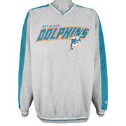 NFL (Lee) - Miami Dolphins Embroidered Crew Neck Sweatshirt 1990s XX-Large Vintage Retro Football