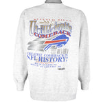 NFL (Trench) - Buffalo Un-BILL-ievable Comeback Crew Neck Sweatshirt 1993 X-Large Vintage Retro Football
