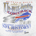 NFL (Trench) - Buffalo Un-BILL-ievable Comeback Crew Neck Sweatshirt 1993 X-Large Vintage Retro Football
