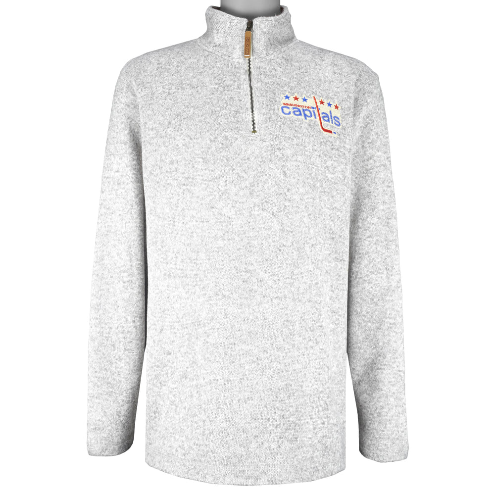 NHL (CCM) - Washington Capitals 1/4 Zip Sweatshirt 2000s X-Large Vintage Retro Hockey