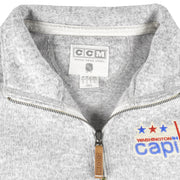 NHL (CCM) - Washington Capitals 1/4 Zip Sweatshirt 2000s X-Large Vintage Retro Hockey