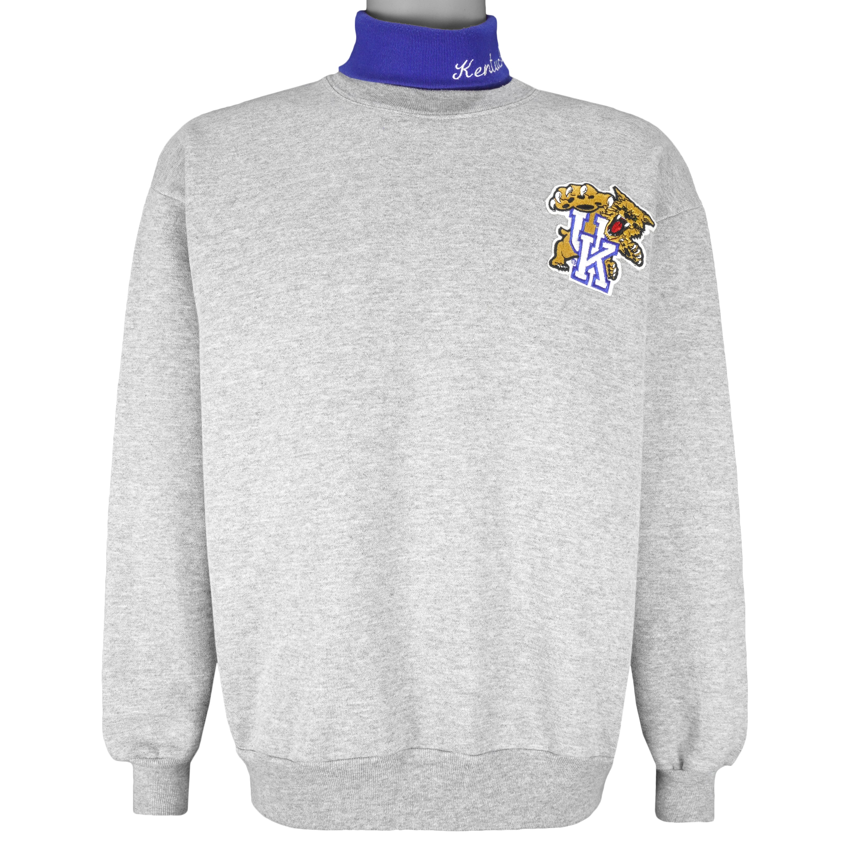 NCAA (Majestic) - Kentucky Wildcats Turtleneck Sweatshirt 1990s Medium Vintage Retro Football College