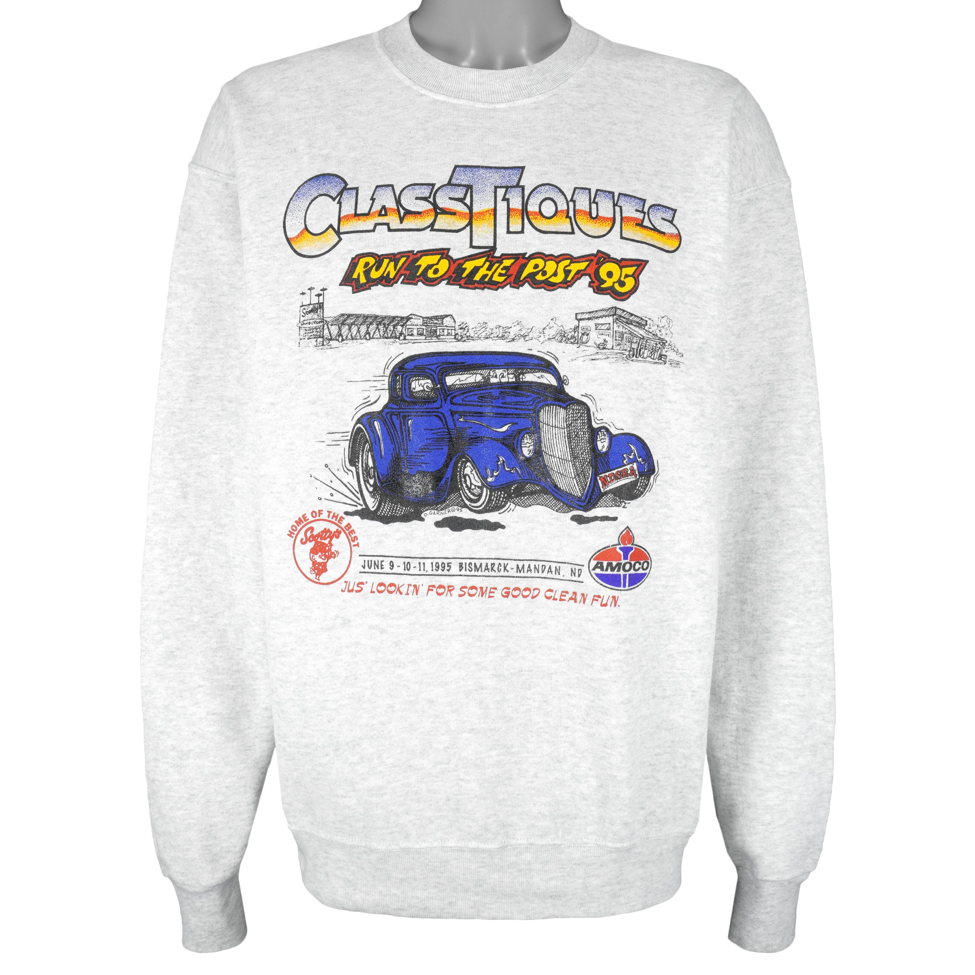 Vintage - Amoco Run To The Post Crew Neck Sweatshirt 1995 XX-Large Vintage Retro