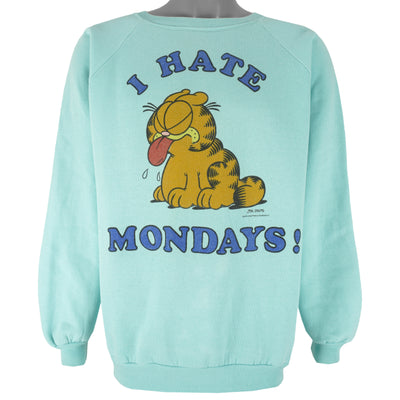 Vintage - Garfield I Hate Monday Crew Neck Sweatshirt 1990s X-Large