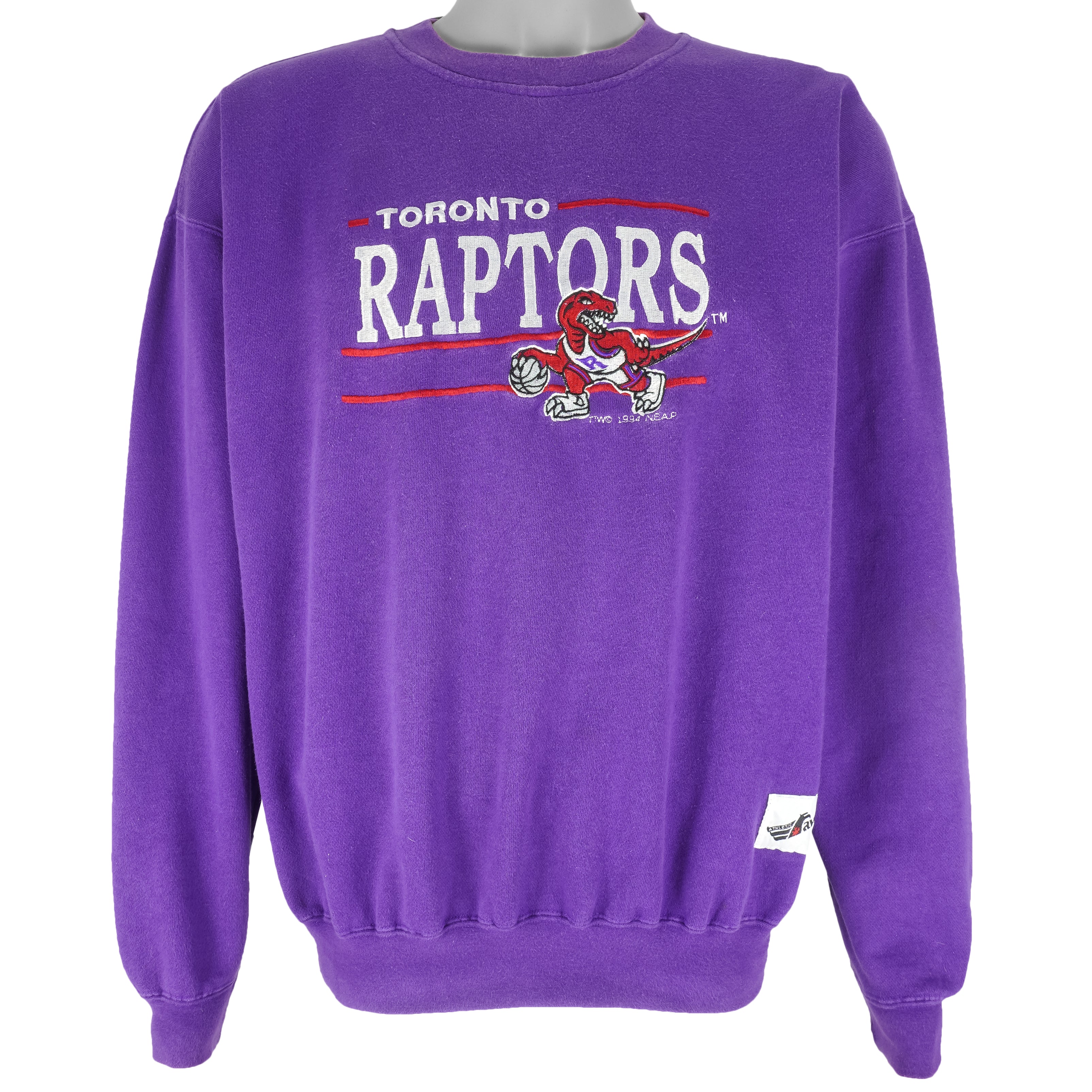 Vintage 1990s Toronto Raptors NBA Basketball Purple Sweatshirt 