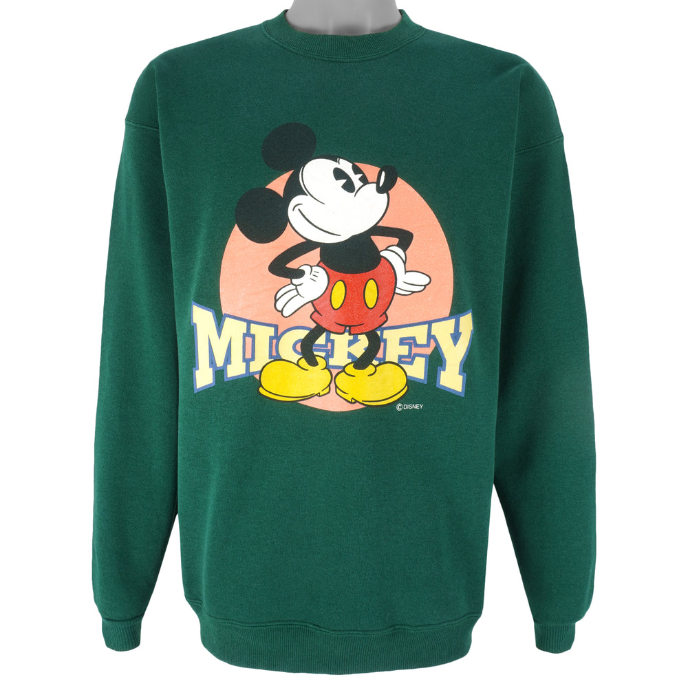 Disney (Jerzees) - Mickey Mouse Crew Neck Sweatshirt 1990s Large Vintage Retro