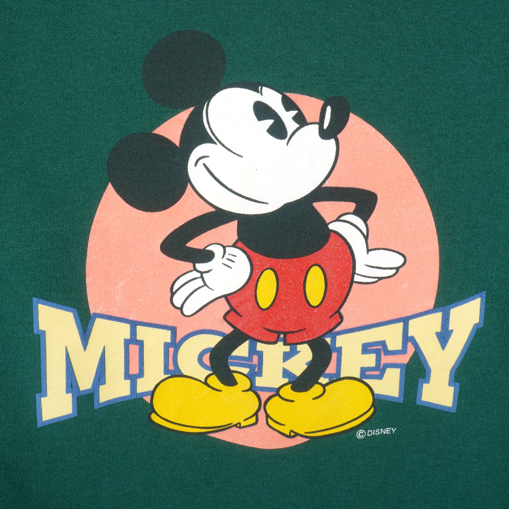Disney (Jerzees) - Mickey Mouse Crew Neck Sweatshirt 1990s Large Vintage Retro