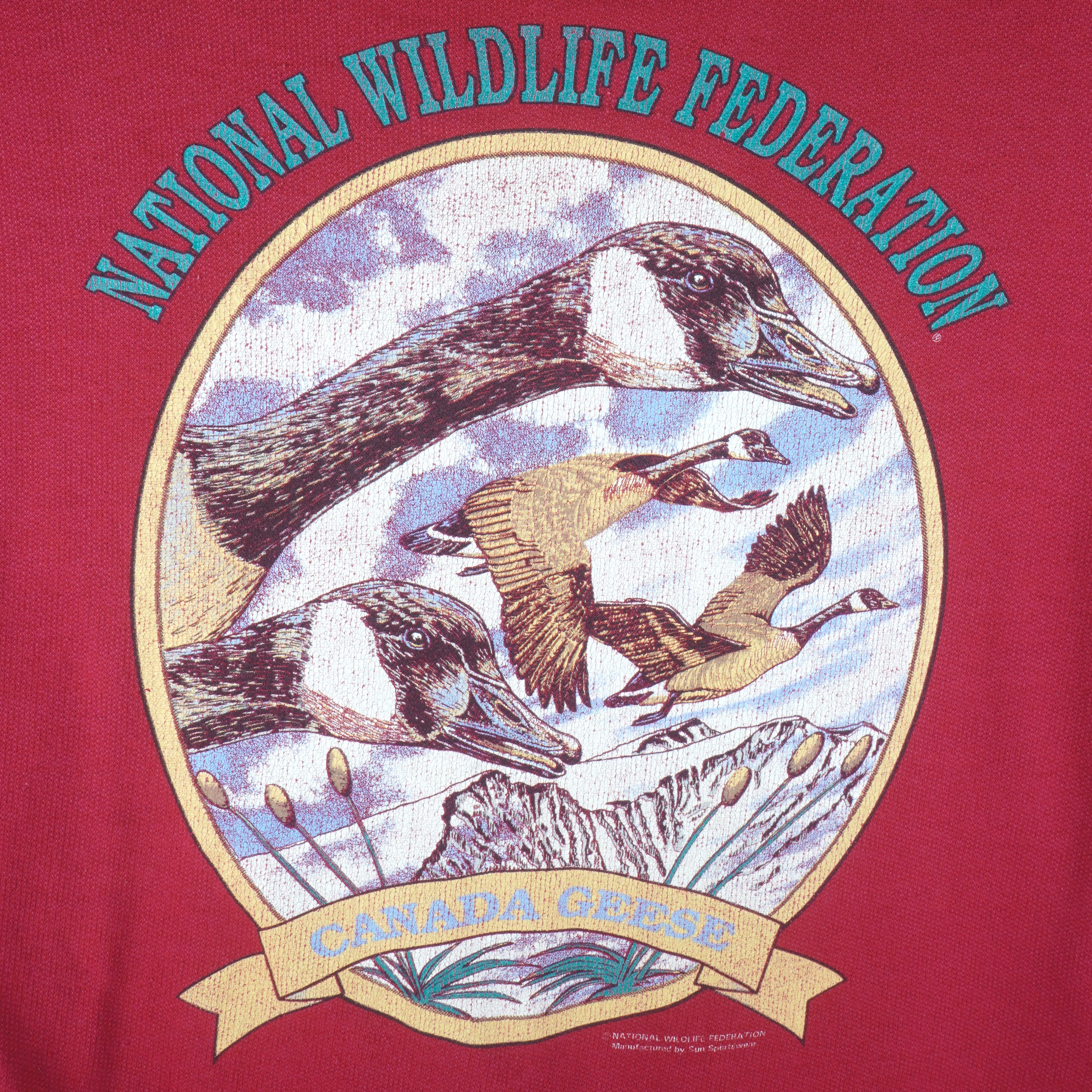 Vintage (Sun Sportswear) - Canada Geese Crew Neck Sweatshirt 1990s X-Large Vintage Retro