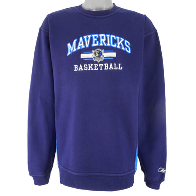 Reebok - Dallas Mavericks Embroidered Crew Neck Sweatshirt 1990s Large