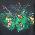 Vintage (Habitat) - Tropical Colorful Frog Crew Neck Sweatshirt 1990s Large Vintage Retro