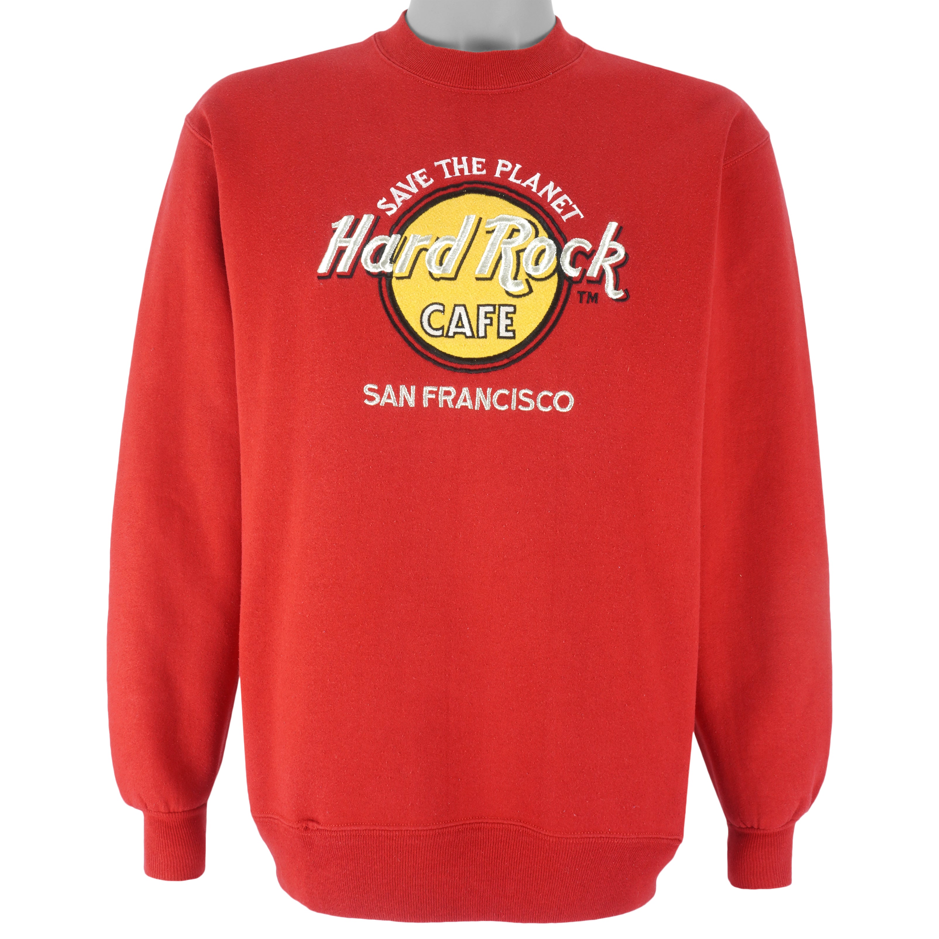 Vintage (Hard Rock) - San Francisco Embroidered Crew Neck Sweatshirt 1990s Large Vintage Retro