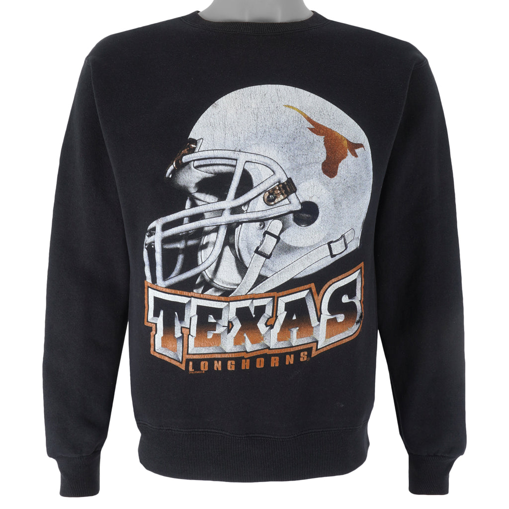 NCAA (Nutmeg) - Texas Longhorns Helmet Crew Neck Sweatshirt 1990s Large Vintage Retro Football College