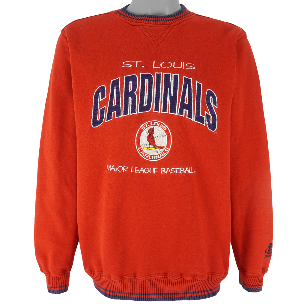 MLB (Logo Athletic) - St. Louis Cardinals Embroidered Sweatshirt 1990s Large Vintage Retro Baseball