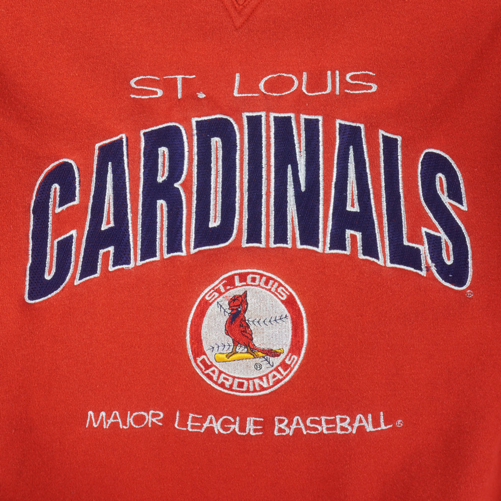 MLB (Logo Athletic) - St. Louis Cardinals Embroidered Sweatshirt 1990s Large Vintage Retro Baseball