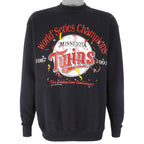 MLB (HL Miller) - Minnesota Twins World Champions Series Sweatshirt 1991 Large Vintage Retro Baseball