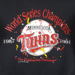 MLB (HL Miller) - Minnesota Twins World Champions Series Sweatshirt 1991 Large Vintage Retro Baseball