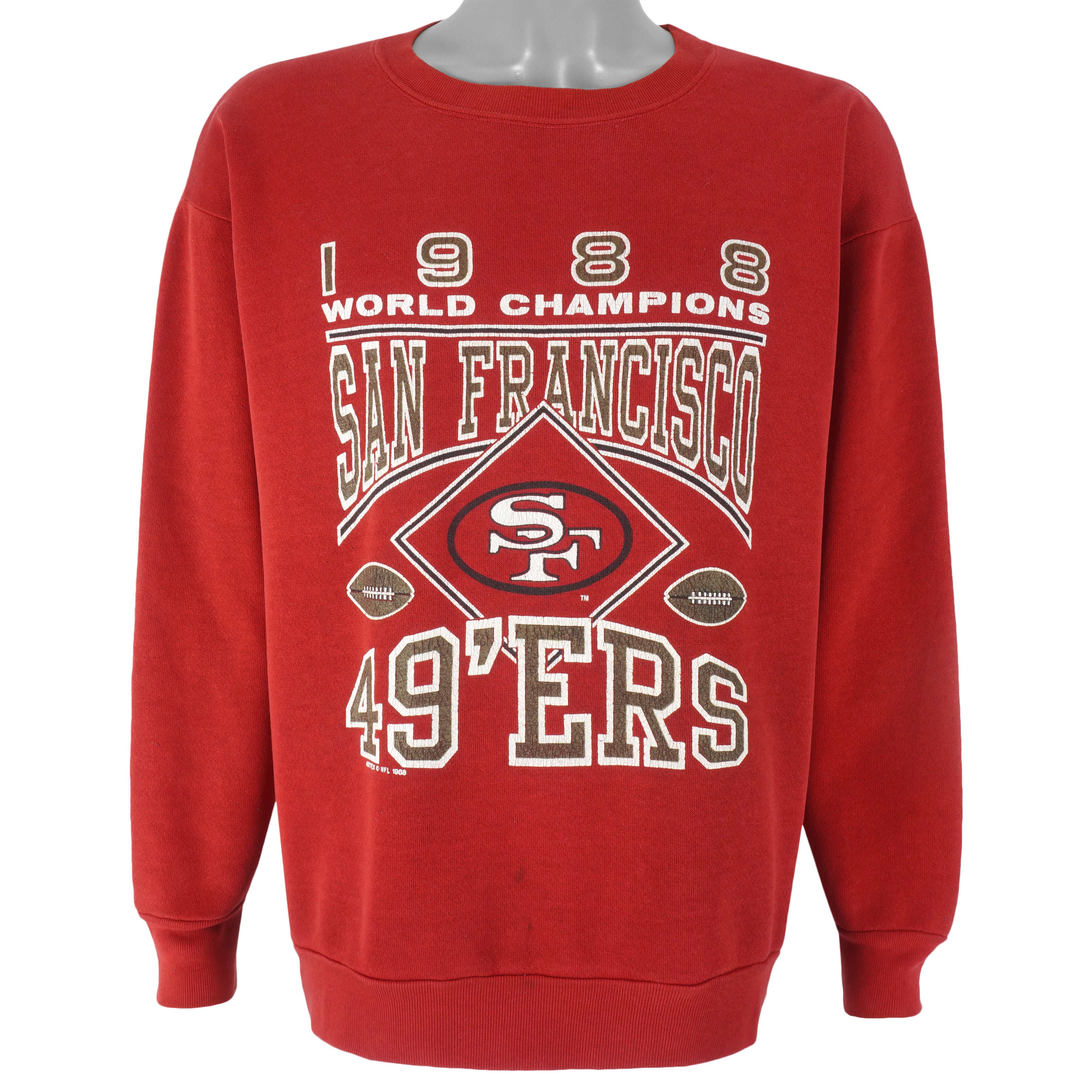 NFL (Artex) - San Francisco 49ers World Champion Crew Neck Sweatshirt 1989 Large Vintage Retro Football