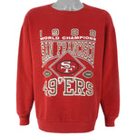 NFL (Artex) - San Francisco 49ers World Champion Crew Neck Sweatshirt 1989 Large