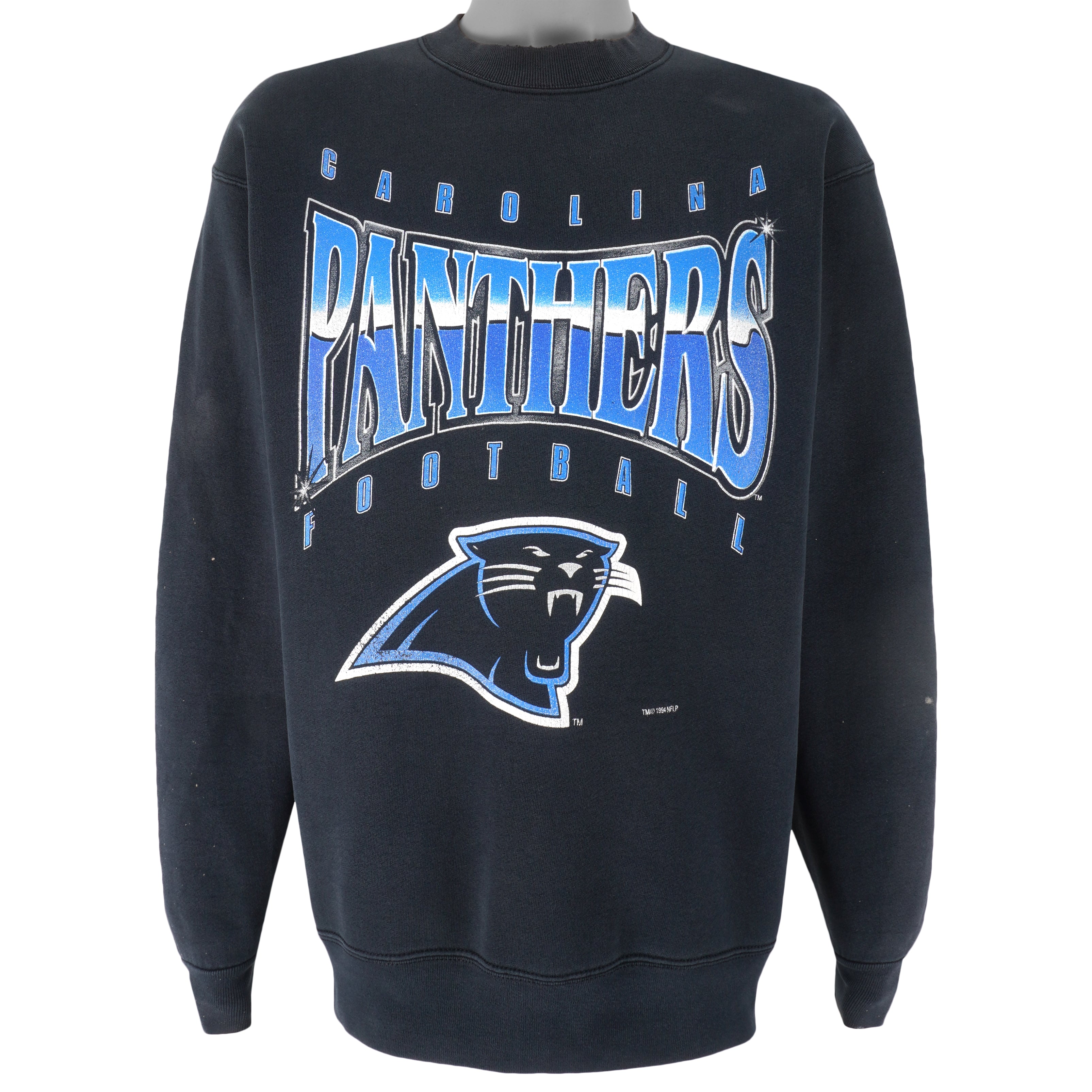 NFL (Salem) - Carolina Panthers Crew Neck Sweatshirt 1994 Large Vintage Retro Football