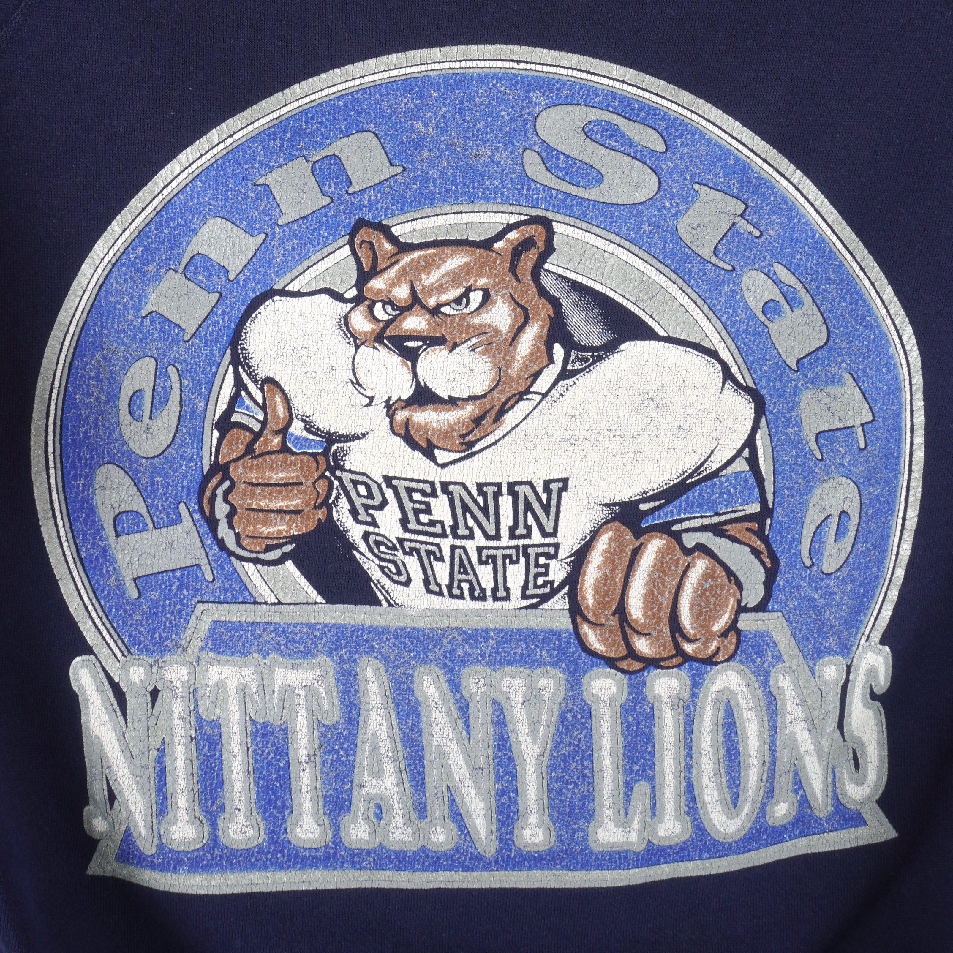 NCAA (Tultex) - Penn State Nittany Lions Crew Neck Sweatshirt 1990s Large Vintage Retro