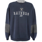 Reebok - Oakland Raiders Embroidered Crew Neck Sweatshirt 1990s Large Vintage Retro Football