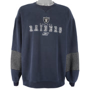 Reebok - Oakland Raiders Embroidered Crew Neck Sweatshirt 1990s Large Vintage Retro Football