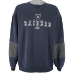 Reebok - Oakland Raiders Embroidered Crew Neck Sweatshirt 2000s X-Large