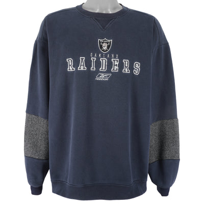 Reebok - Oakland Raiders Embroidered Crew Neck Sweatshirt 2000s X-Large