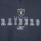 Reebok - Oakland Raiders Embroidered Crew Neck Sweatshirt 1990s Large Vintage Retro Football