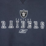 Reebok - Oakland Raiders Embroidered Crew Neck Sweatshirt 1990s Large Vintage Retro Football