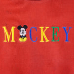 Disney - Mickey Embroidered Crew Neck Sweatshirt 1990s Small Vintage Retro