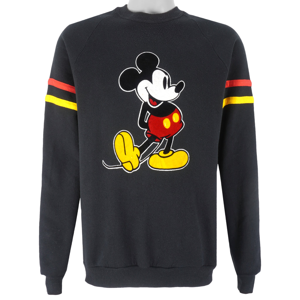 Disney - Mickey Mouse Crew Neck Sweatshirt 1980s X-Large Vintage Retro