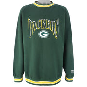 NFL (Logo 7) - Green Bay Packers Embroidered Crew Neck Sweatshirt 1990s X-Large Vintage Retro Football