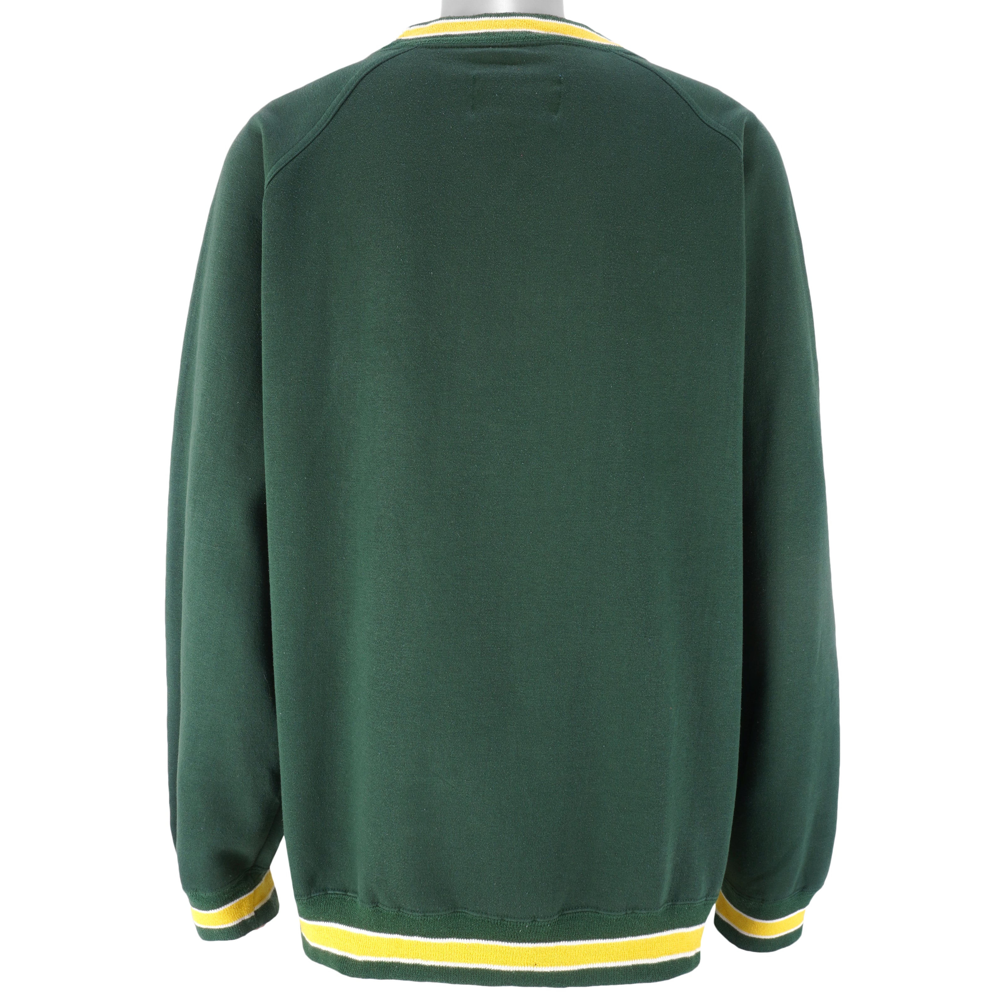 NFL (Logo 7) - Green Bay Packers Embroidered Crew Neck Sweatshirt 1990s X-Large Vintage Retro Football