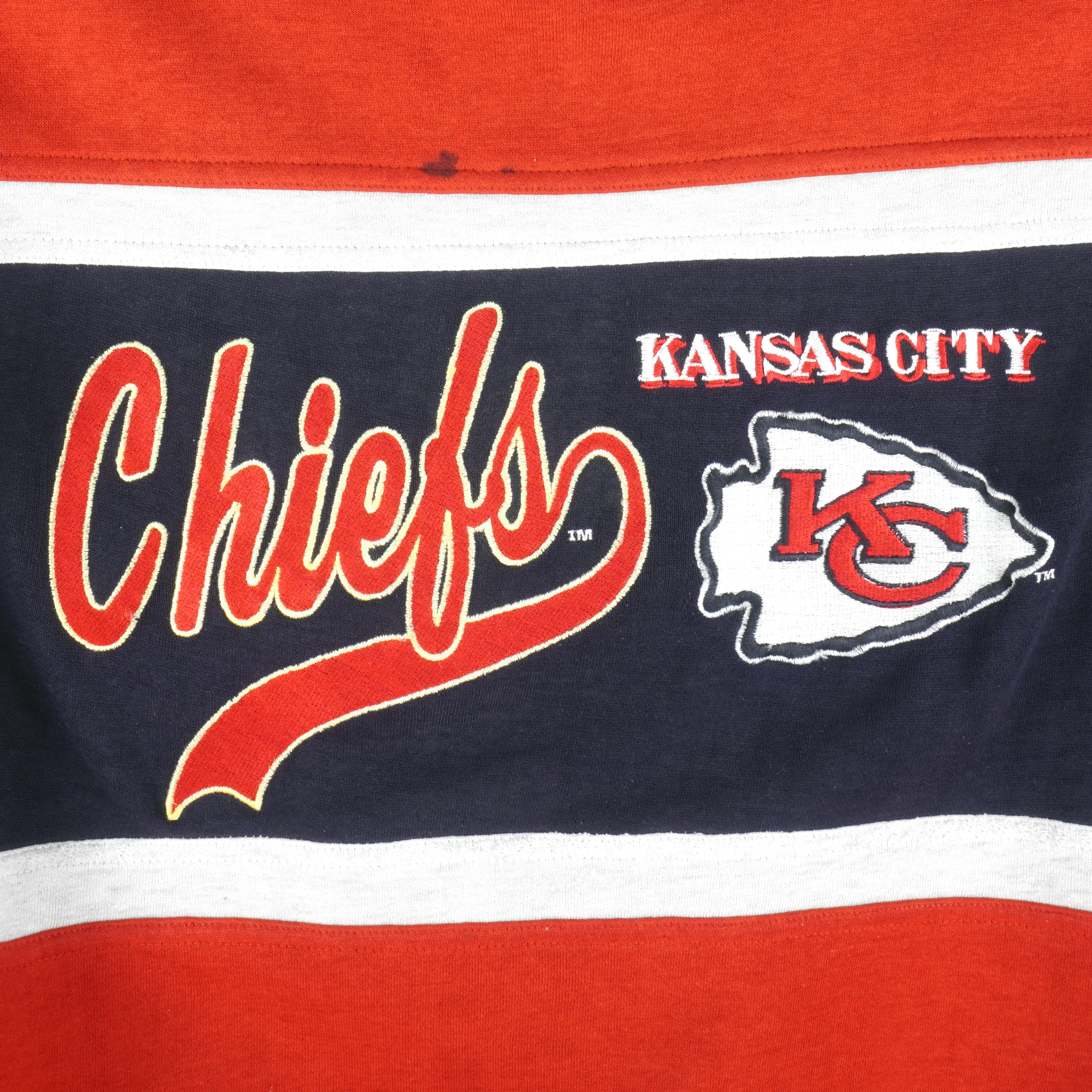 NFL (Logo 7) - Kansas City Chiefs Crew Neck Sweatshirt 1990s Large Vintage Retro Football