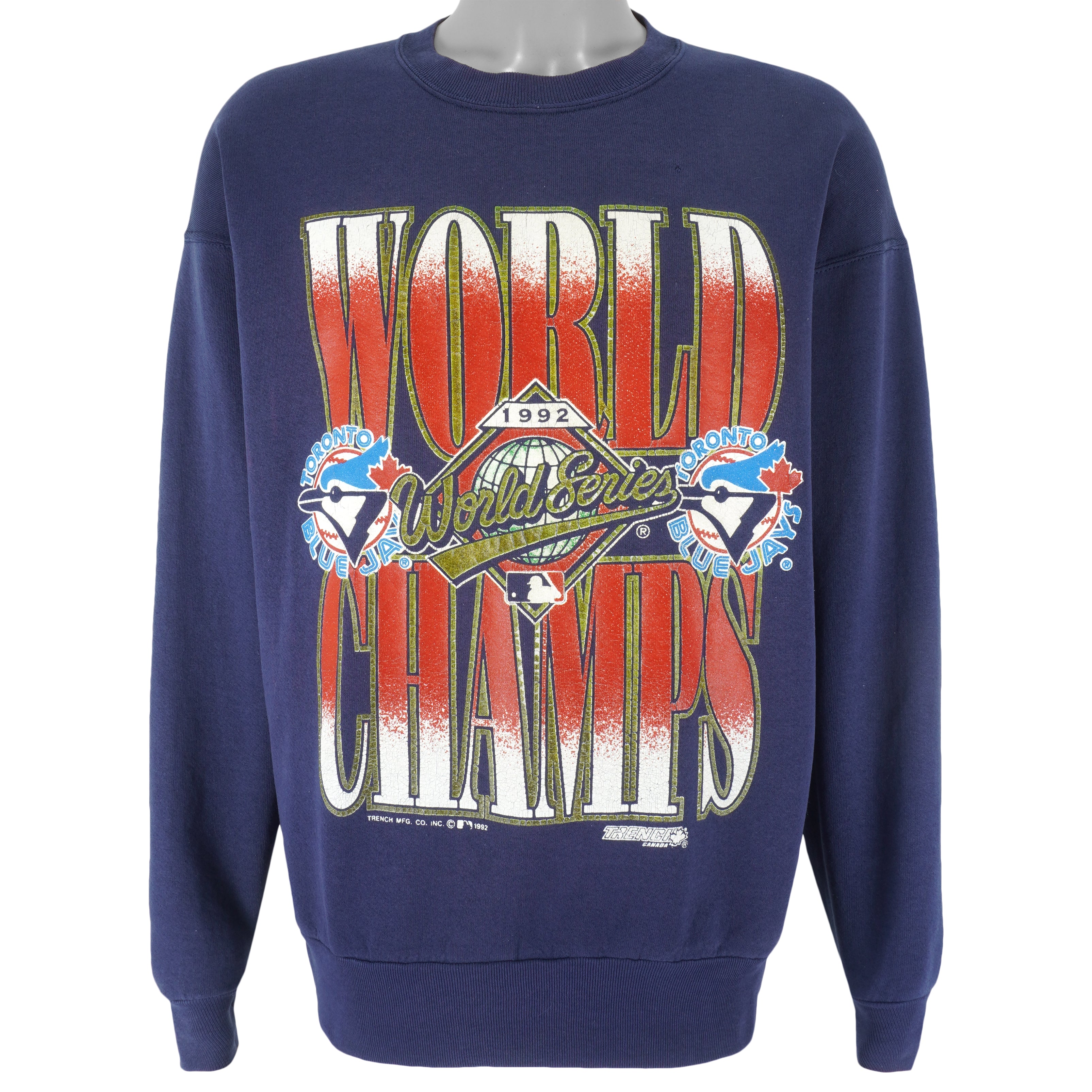 Vintage MLB (Trench) - Toronto Blue Jays Crew Neck Sweatshirt 1992 X-Large