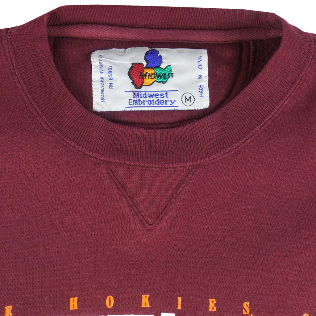 NCAA (Midwest) - Virginia Tech Hokies Fighting Gobblers Sweatshirt 1990s Medium Vintage Retro Football College