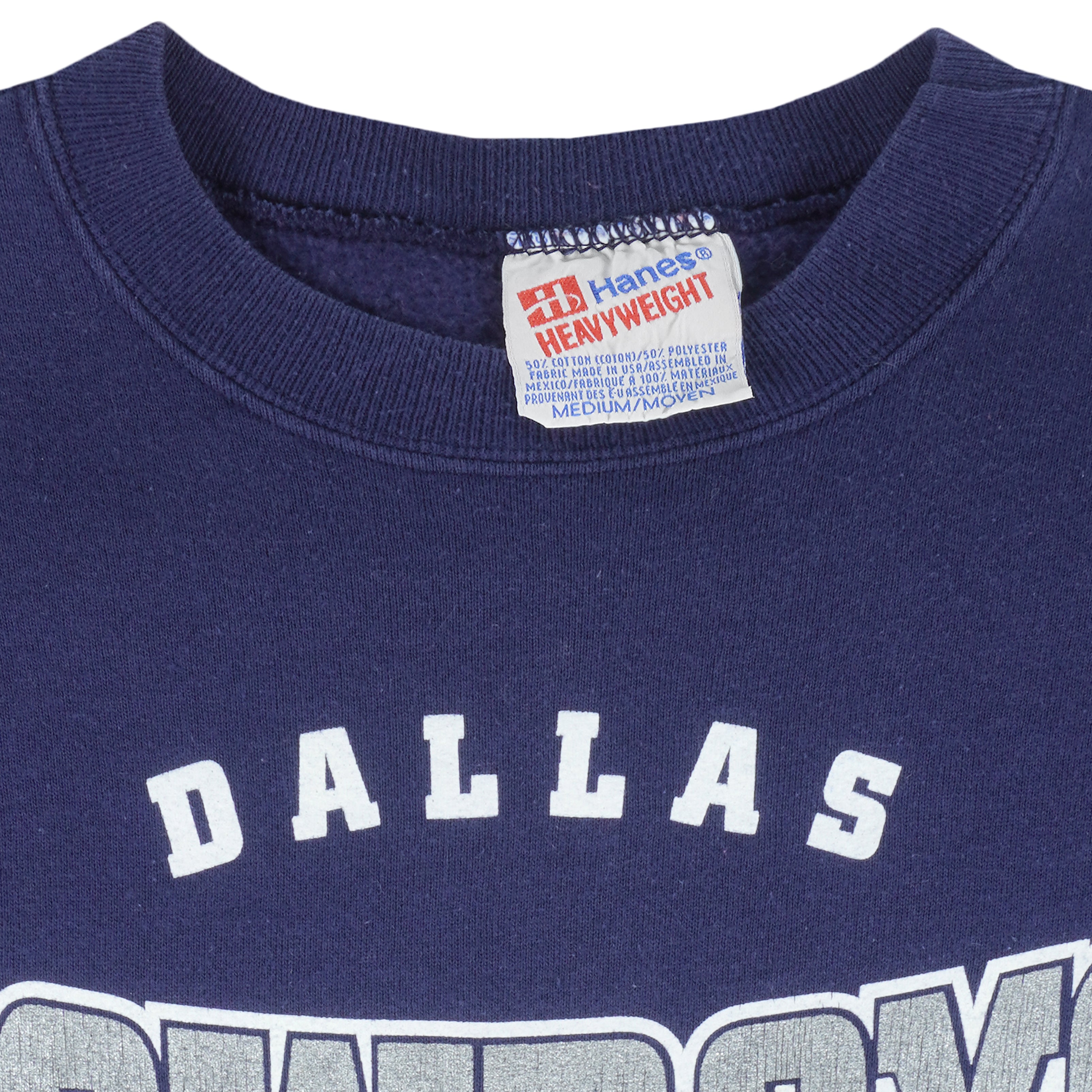 NFL (Hanes) - Dallas Cowboys Crew Neck Sweatshirt 1996 Medium Vintage Retro Football 