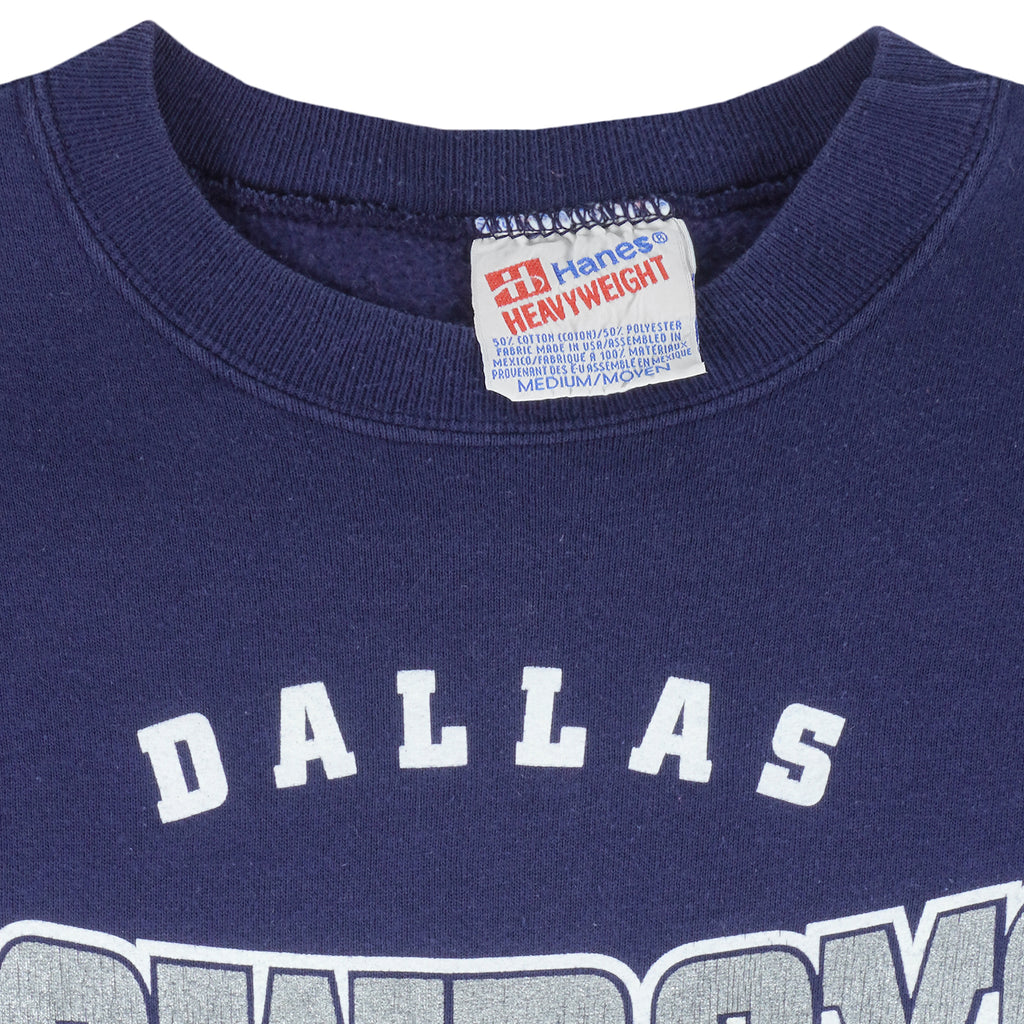NFL (Hanes) - Dallas Cowboys Crew Neck Sweatshirt 1996 Medium Vintage Retro Football 