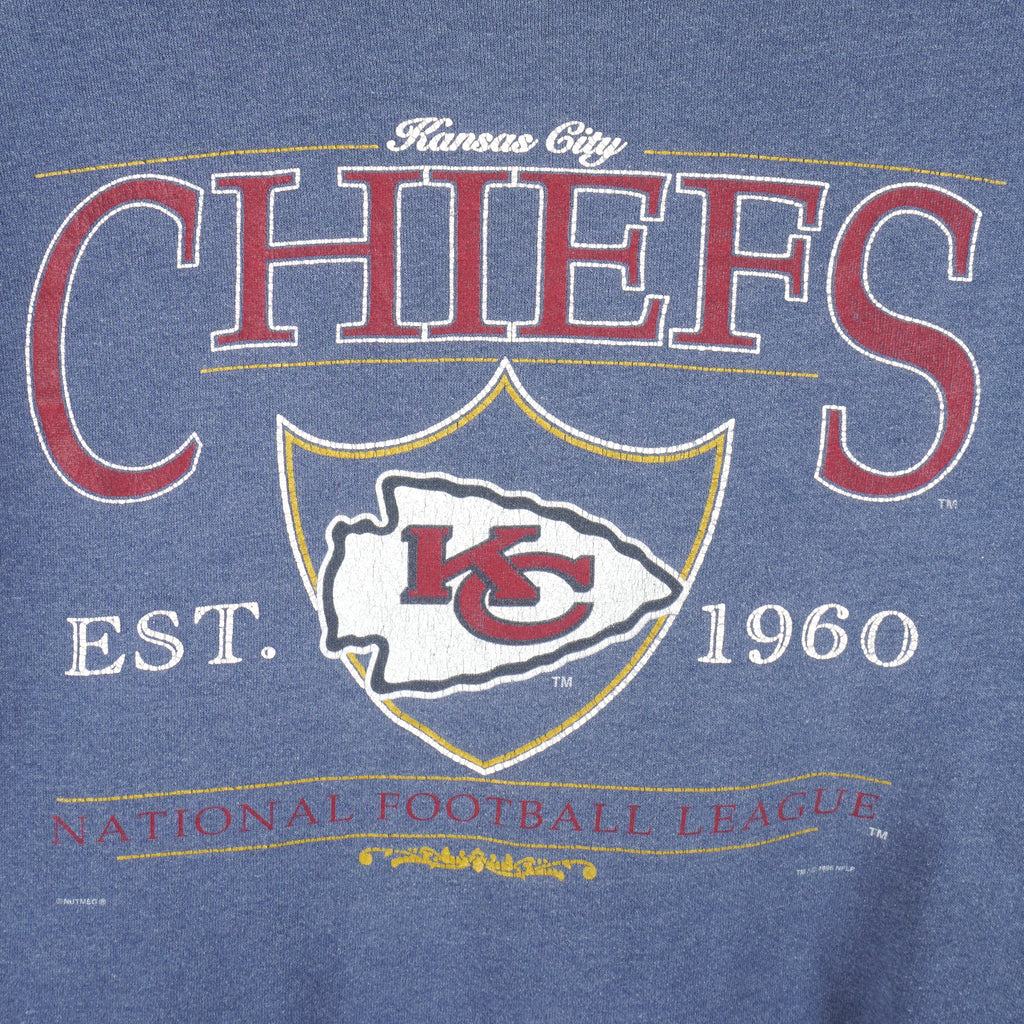 NFL (Lee) - Kansas City Chiefs Crew Neck Sweatshirt 1996 Large Vintage Retro Football