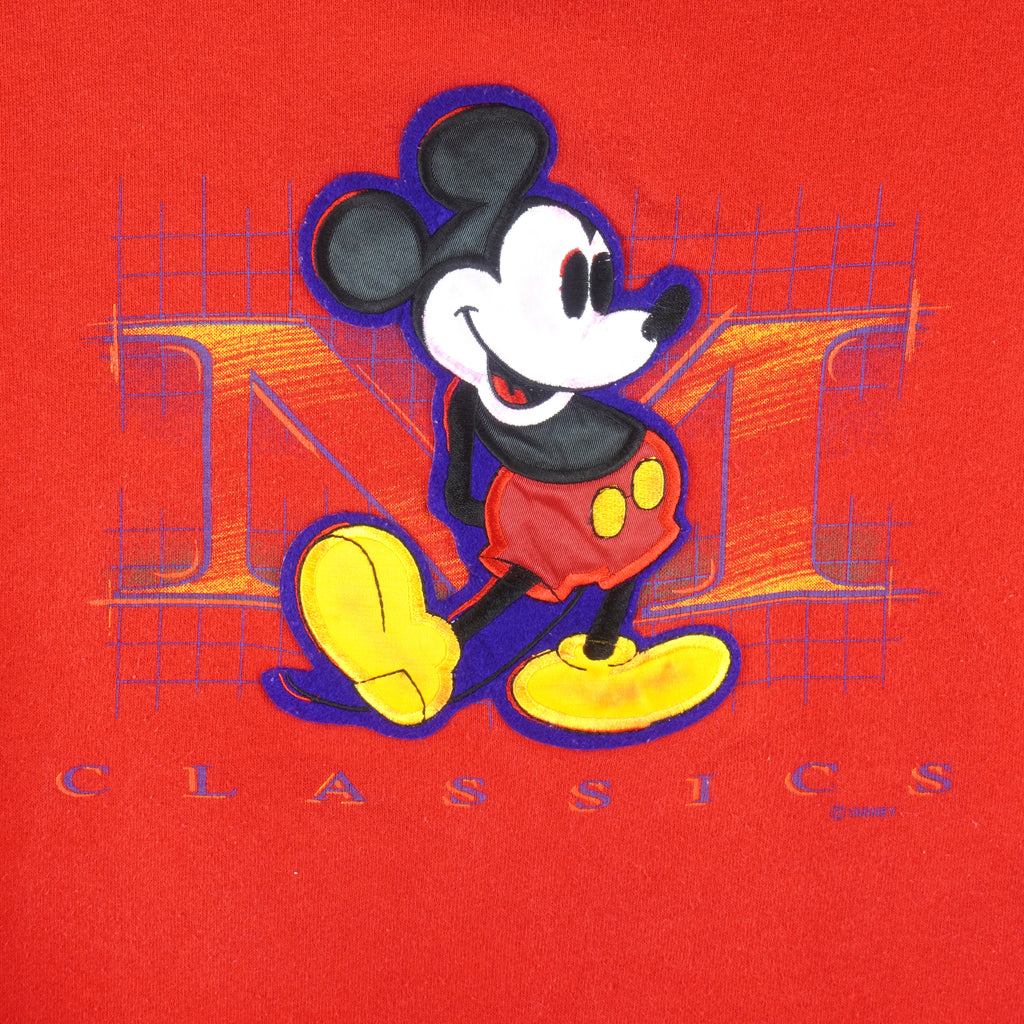 Disney (Genus) - Mickey Mouse Embroidered Crew Neck Sweatshirt 1990s X-Large Vintage Retro